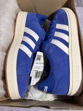 NIB Adidas Grand Court Base 00s Royal Blue Sneakers | US M 9 / W 10.5